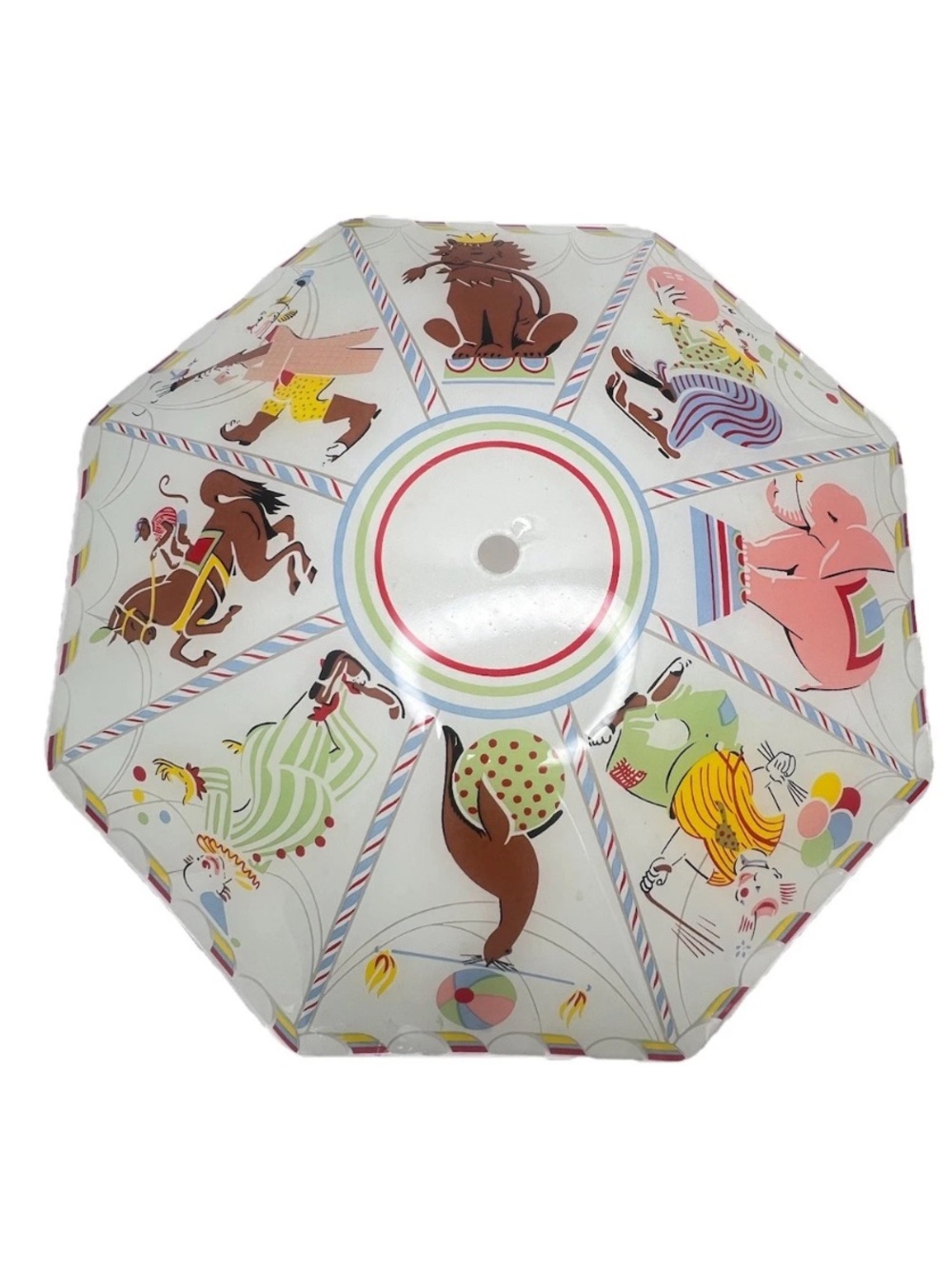 RARE Vintage 1940s Art Deco Circus Clown Ceiling Light Semi Flush Mount Kitsch